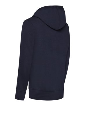 Casual Hoodie aus einem Baumwollmix mit runder Label-Stickerei