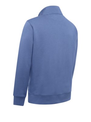 Sweatjacke mit gesticktem Logo auf der Brust