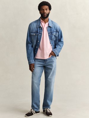 Piqué-Poloshirt aus Baumwolle mit tonaler Struktur