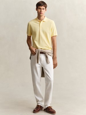 Piqué-Poloshirt aus Baumwolle mit tonaler Struktur