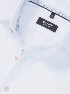 Signature, Tailored Fit, Vollzwirn Baumwollhemd mit feiner Struktur