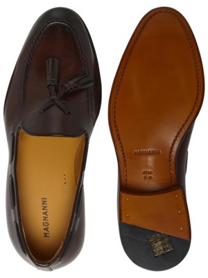 Penny Loafer aus Glattleder mit Quasten
