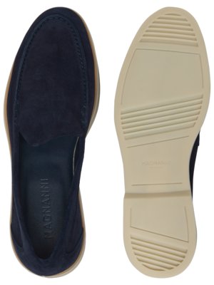 Handgefertigte Loafer aus softem Wildleder