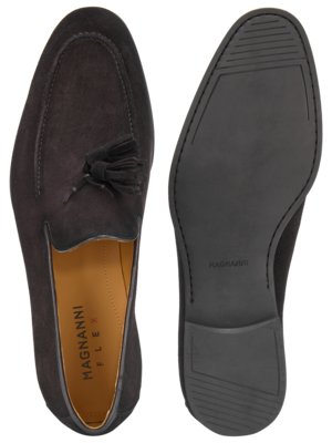 Penny Loafer aus weichem Wildleder mit Quasten