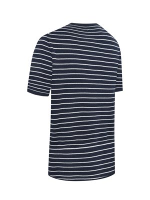 Feinstrick-T-Shirt mit Ringelstreifen und Kaschmir-Anteil
