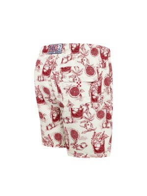 Badeshorts mit Longdrink-Motiven