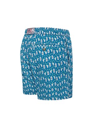 Leichte Badeshorts mit Gin-Motiven