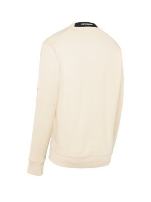 Sweatshirt mit Reißverschlusstasche und Logo-Patch am Arm