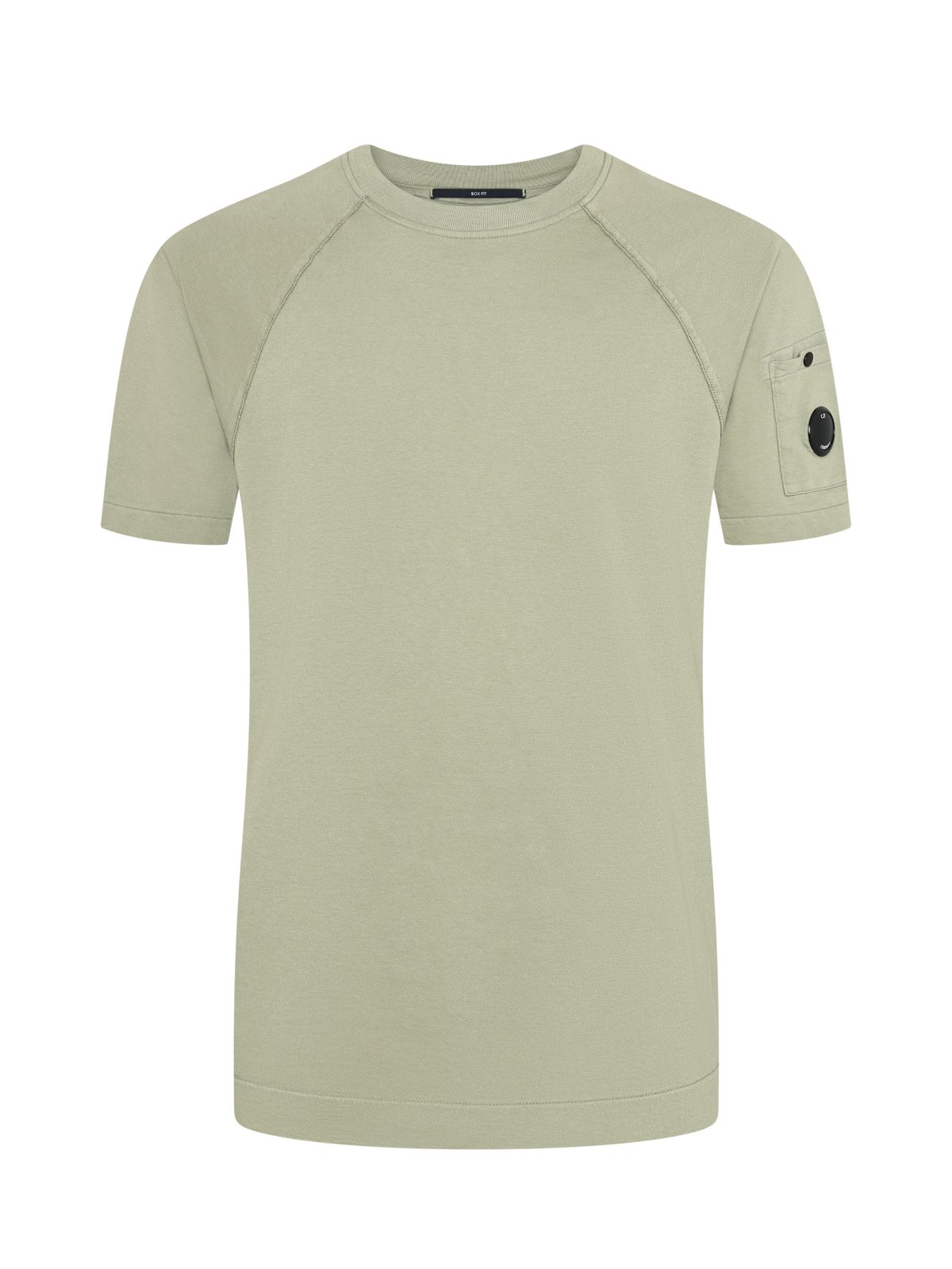 C.P. Company Unifarbenes T-Shirt aus Baumwolle mit Logo-Patch am linken Arm in L