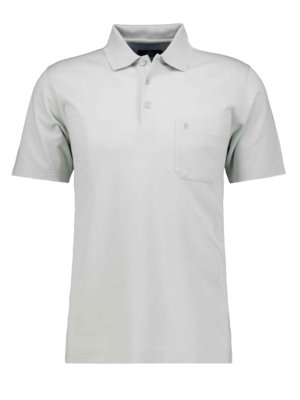Poloshirt mit Brusttasche und Fishnet-Muster