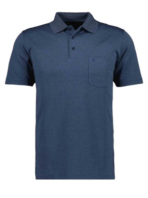 Poloshirt mit Brusttasche und Fishnet-Muster