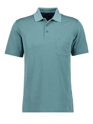 Poloshirt mit Brusttasche und Fishnet-Muster