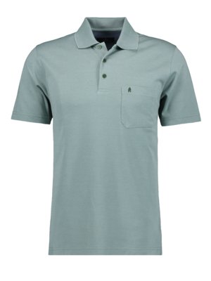 Poloshirt mit Brusttasche und Fishnet-Muster