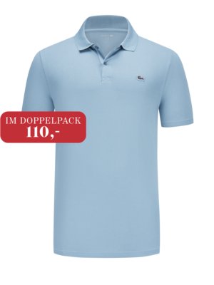 Stretch-Poloshirt Waffelpiqué DH5522 mit Krokodil-Stickerei, Regular Fit