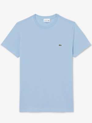 T-Shirt aus softer Pima Baumwolle mit Logo-Stickerei, Regular Fit