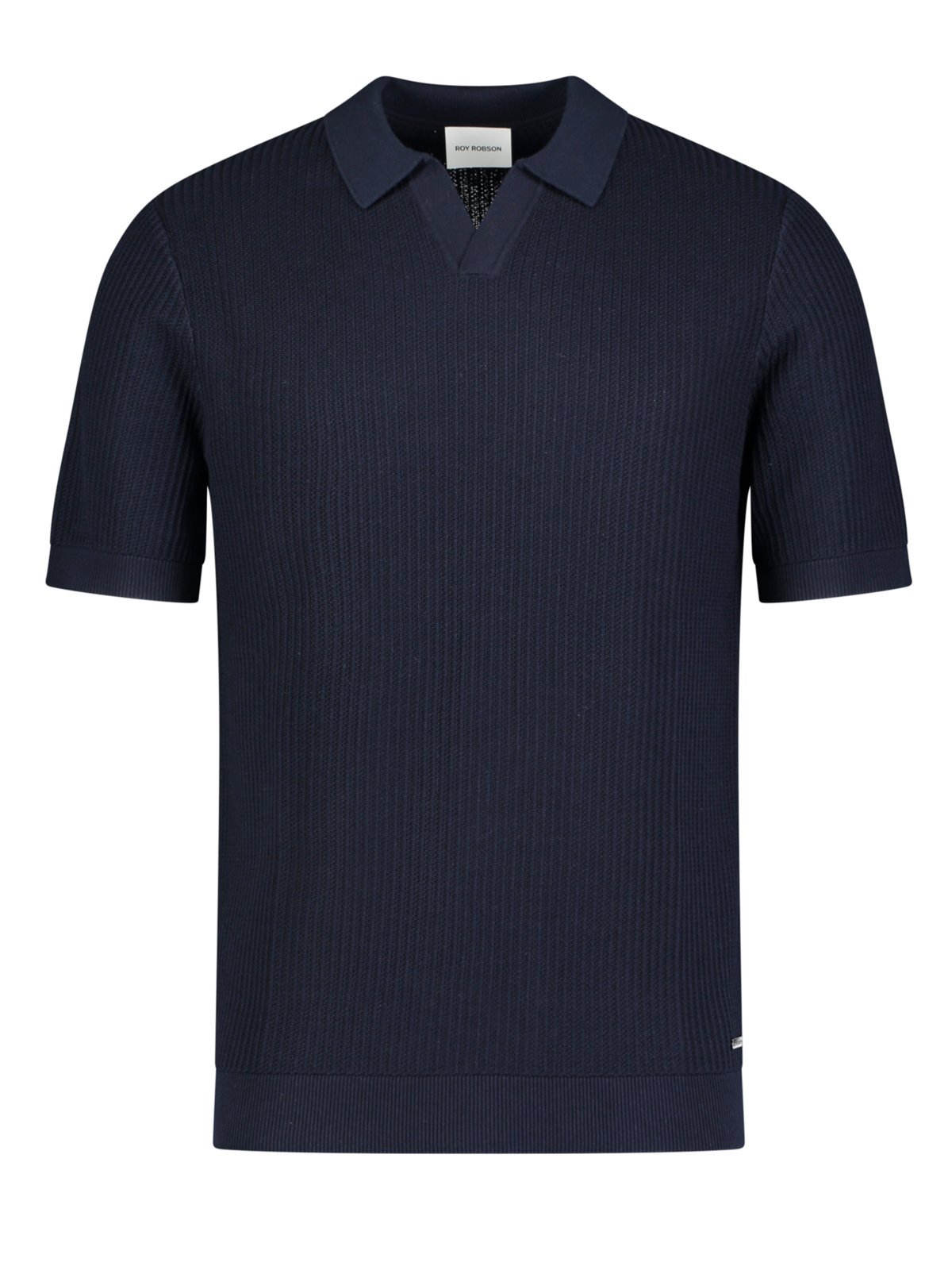 Roy Robson Strick-Poloshirt aus einem Baumwoll-Mix mit Struktur, Regular Fit in S