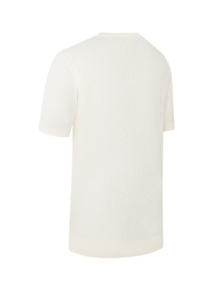 Leichtes Strick-T-Shirt in Crepes-Struktur 
