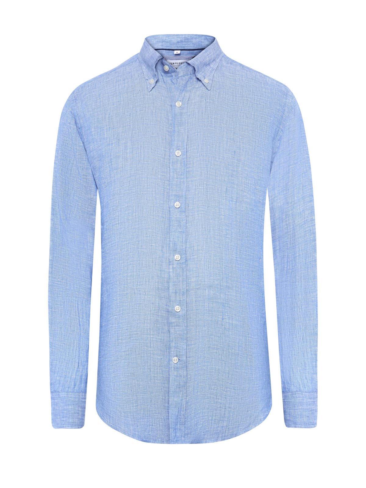 Tom Rusborg Unifarbenes Leinenhemd mit Button Down-Kragen, Regular in L