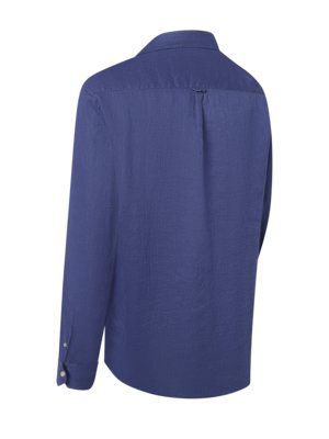 Unifarbenes Leinenhemd mit Button Down-Kragen, Regular