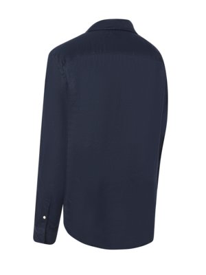 Unifarbenes Leinenhemd mit Button Down-Kragen, Regular