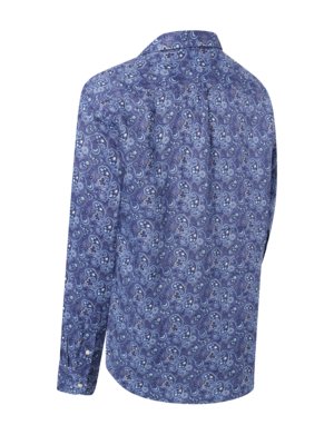 Leinenhemd mit Paisley-Muster und Button Down-Kragen