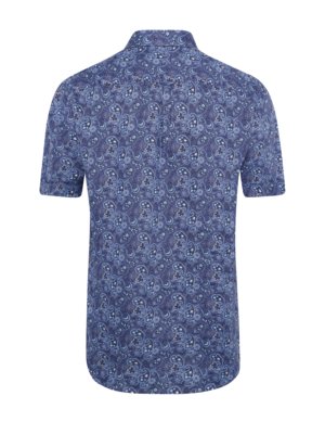 Sommerliches Leinenkurzarmhemd mit Paisley-Muster