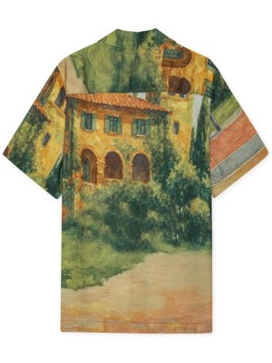 Glattes Kurzarmhemd Residence aus Lyocell mit Motiv-Print