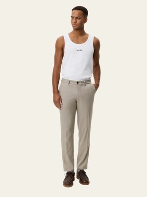Baumwollhose Como mit Stretch in Woll-Optik, Regular Fit