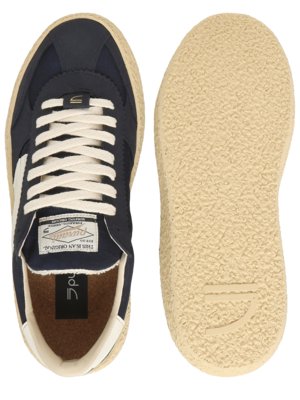 Low Top-Sneaker aus einem Nylon-Kunstleder-Mix