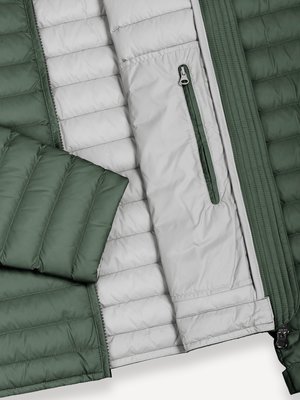Steppjacke mit Daunenfüllung und Label-Aufnähern