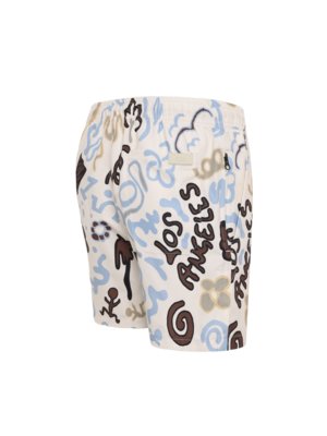 Schnelltrocknende Badeshorts mit grafischem Print