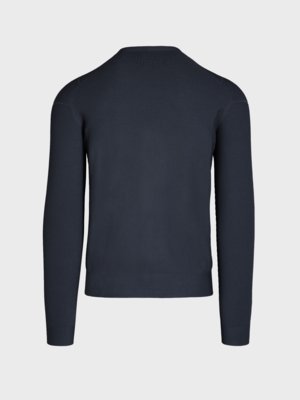 Gestrickter Stretch-Pullover mit feiner Struktur