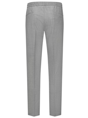Wollhose Wimbledon mit Bundfalte und Dehnbund, Tapered Fit