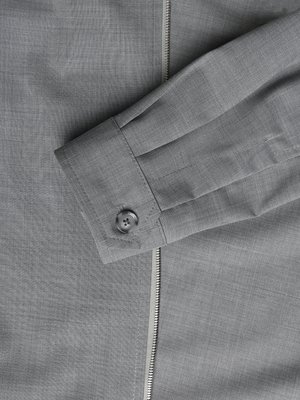 Overshirt aus einem Schurwollmix mit Zip