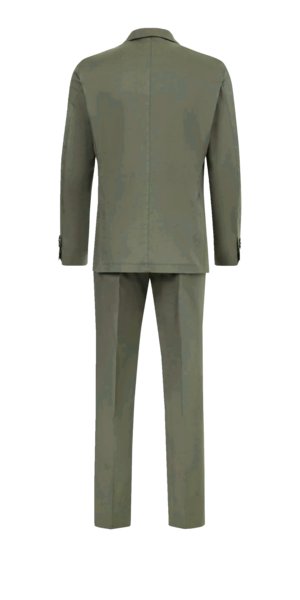 Einreihiger Anzug aus Baumwolle und Stretch, Shaped Fit