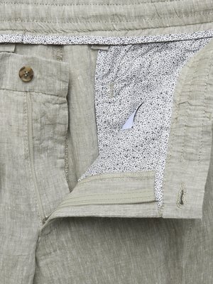 Sommerliche Leinenhose mit elastischem Bund und Kordelzug