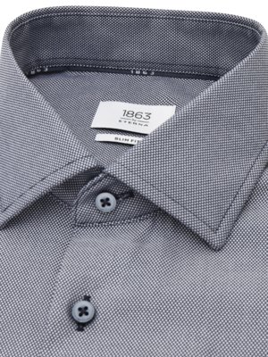 Vollzwirn-Hemd aus Baumwolle mit Struktur, Slim Fit