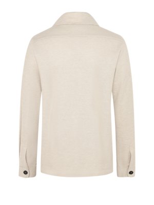 Strukturiertes Overshirt aus Baumwolle mit Umlegekragen