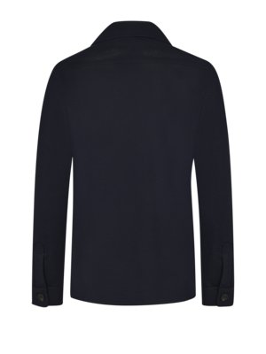 Strukturiertes Overshirt aus Baumwolle mit Umlegekragen
