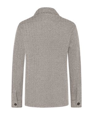 Overshirt aus einem Baumwollmix mit Fischgrätmuster