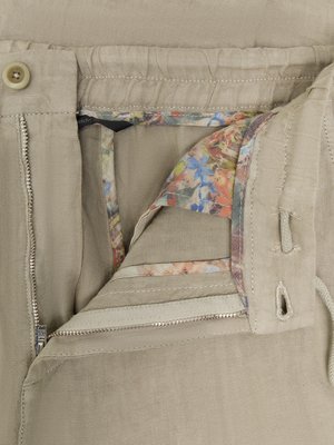 Leinenhose mit Dehnbund und Tunnelzug, Wide Fit