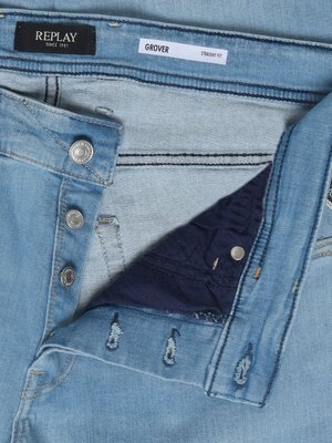 Stretch-Jeans Grover mit dezenter Waschungl, Straight Fit