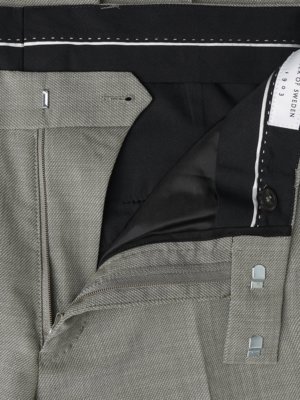 Einreihiger Anzug in Pinpoint-Struktur mit Stretch-Anteil