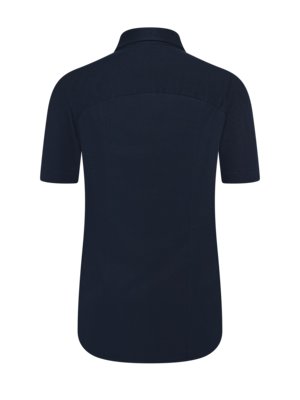 Jersey-Kurzarmhemd in Piqué-Qualität, Slim