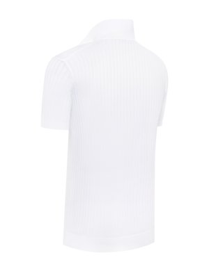Softes Poloshirt aus ägyptischer Baumwolle mit Variokragen