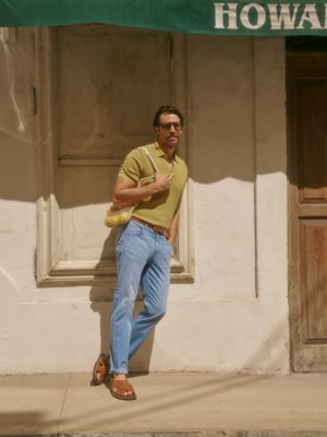 Unifarbenes Strick-Poloshirt aus edler Baumwolle