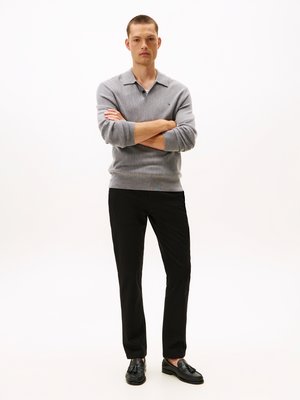 Softe Twill-Chino Denton mit Stretch-Anteil, Straight Fit
