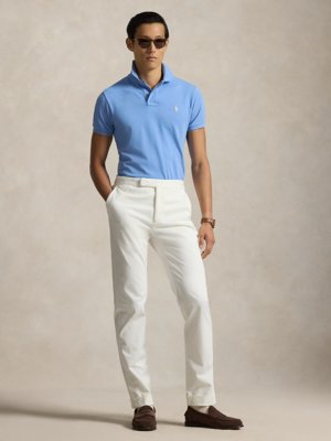 Piqué-Poloshirt aus Baumwolle mit Logo-Stickerei, Slim Fit