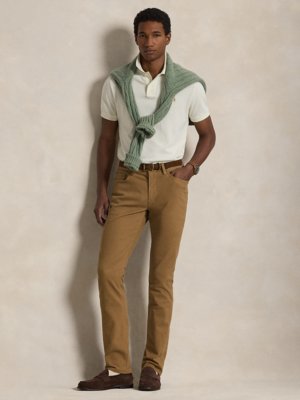 Piqué-Poloshirt mit Logo-Stickerei, Custom Slim Fit