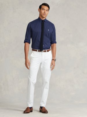 Chino Bedford mit Stretchanteil, Straight Fit